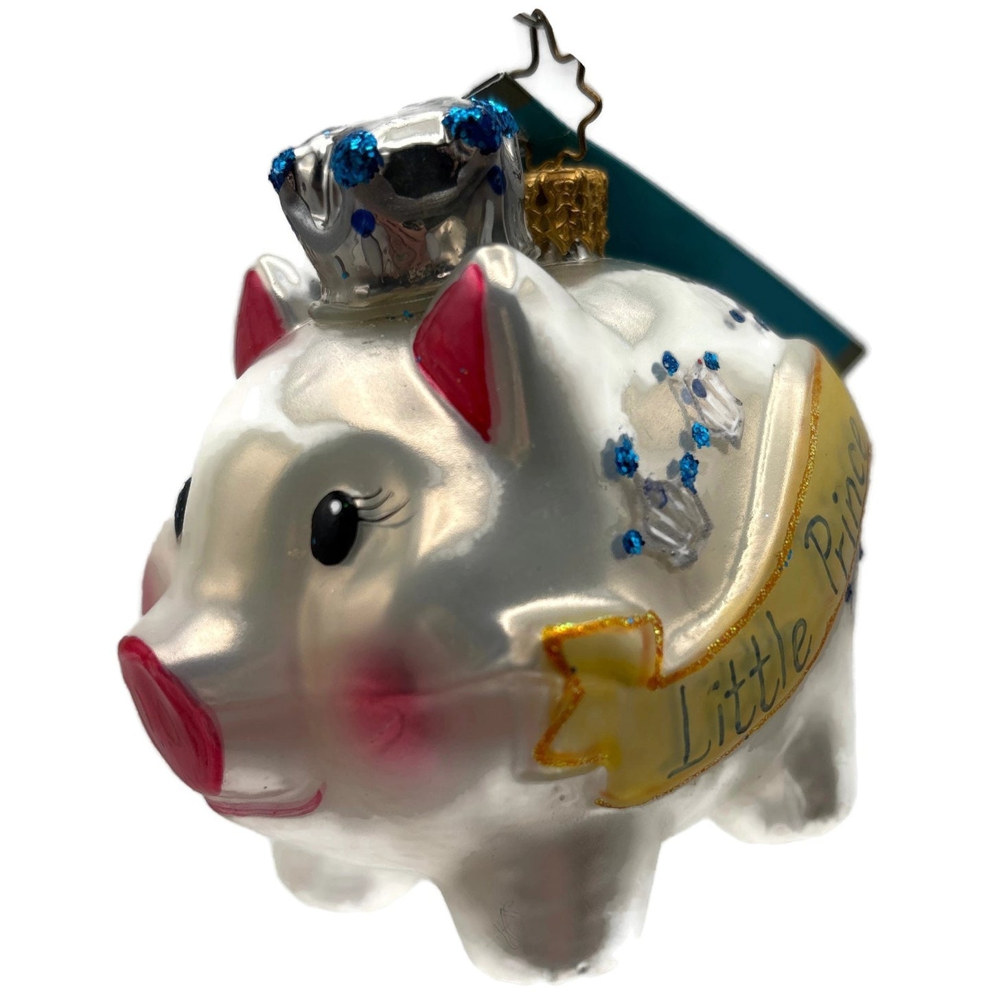 Christopher Radko Little Pen Pals Pig Pink Prince Pet Christmas Ornament 1012211