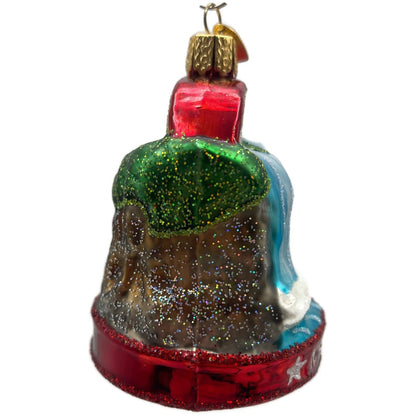 Niagara Falls Rainbow Water Fall OWC Glass Glitter Ornament Old World Christmas
