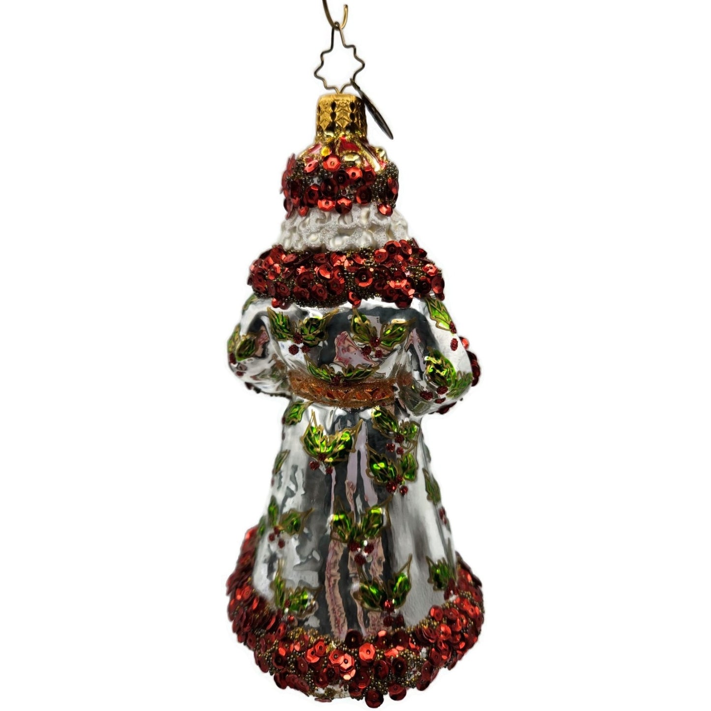 Christopher Radko Luxberry Holiday Sequin Santa Claus Christmas Ornament 1014010