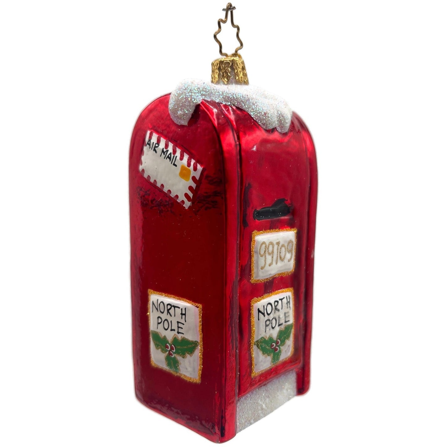 Christopher Radko Post Haste Red Mail Box Christmas Tree Ornament 1012459