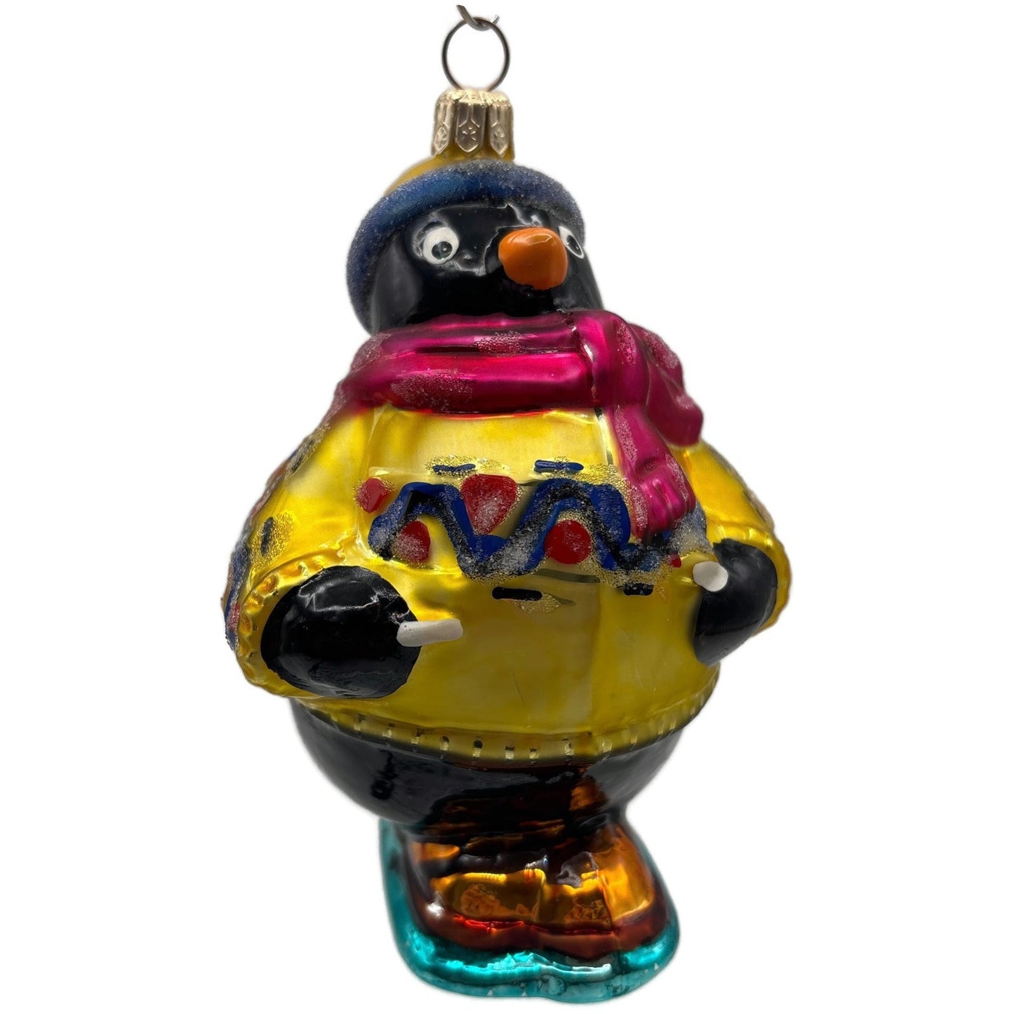 Christopher Radko Downhill Chilly Penguin Christmas Tree Ornament 98-218-0