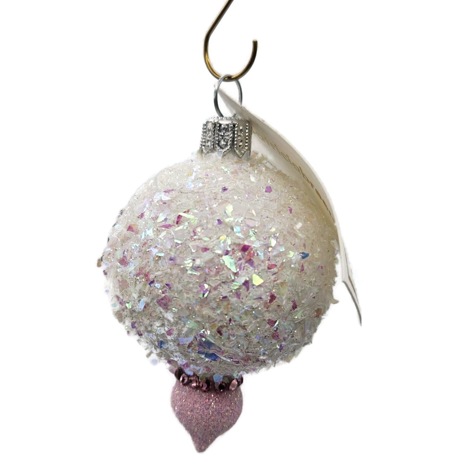Patricia Breen Memento Reflector Snowman Pink Christmas Tree Ornament HCB