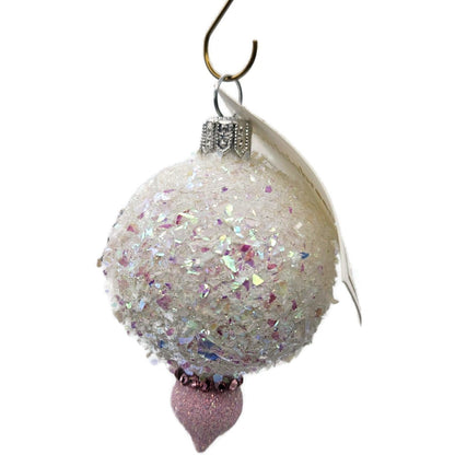 Patricia Breen Memento Reflector Snowman Pink Christmas Tree Ornament HCB