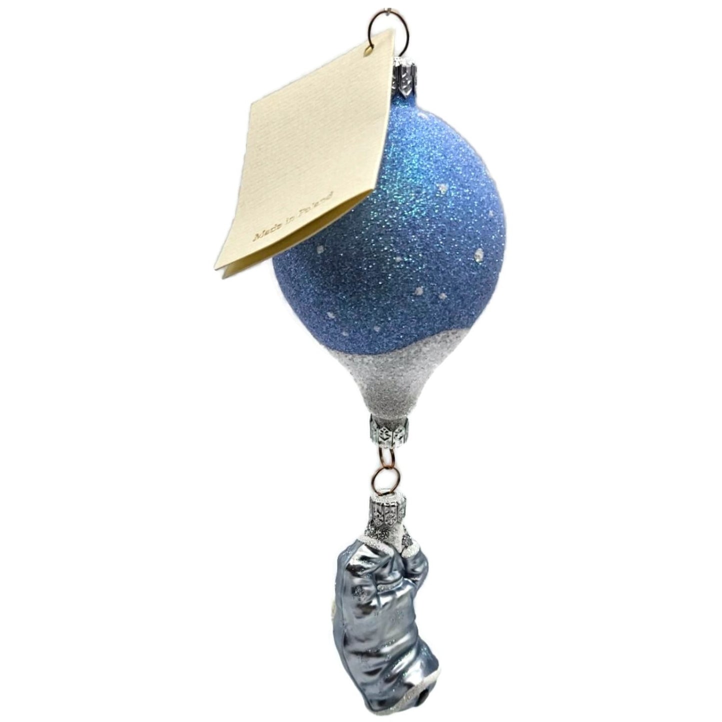 Patricia Breen Into the Blue Santa Claus Snowman Balloon Christmas Tree Ornament