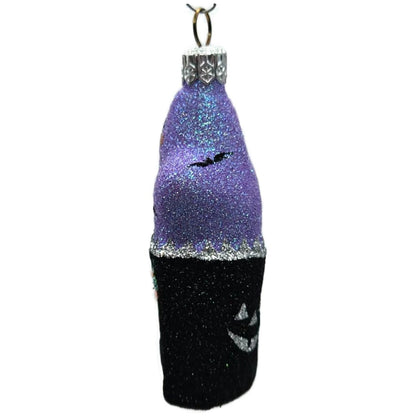 Patricia Breen Treat Seeker Black Bag Violet Ghost Pumpkins Halloween Ornament