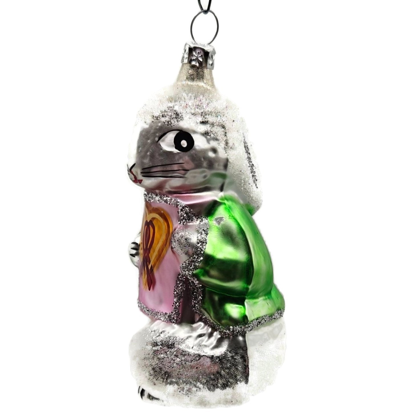 Christopher Radko A Shy Rabbits Heart AIDS Awareness Christmas Tree Ornament