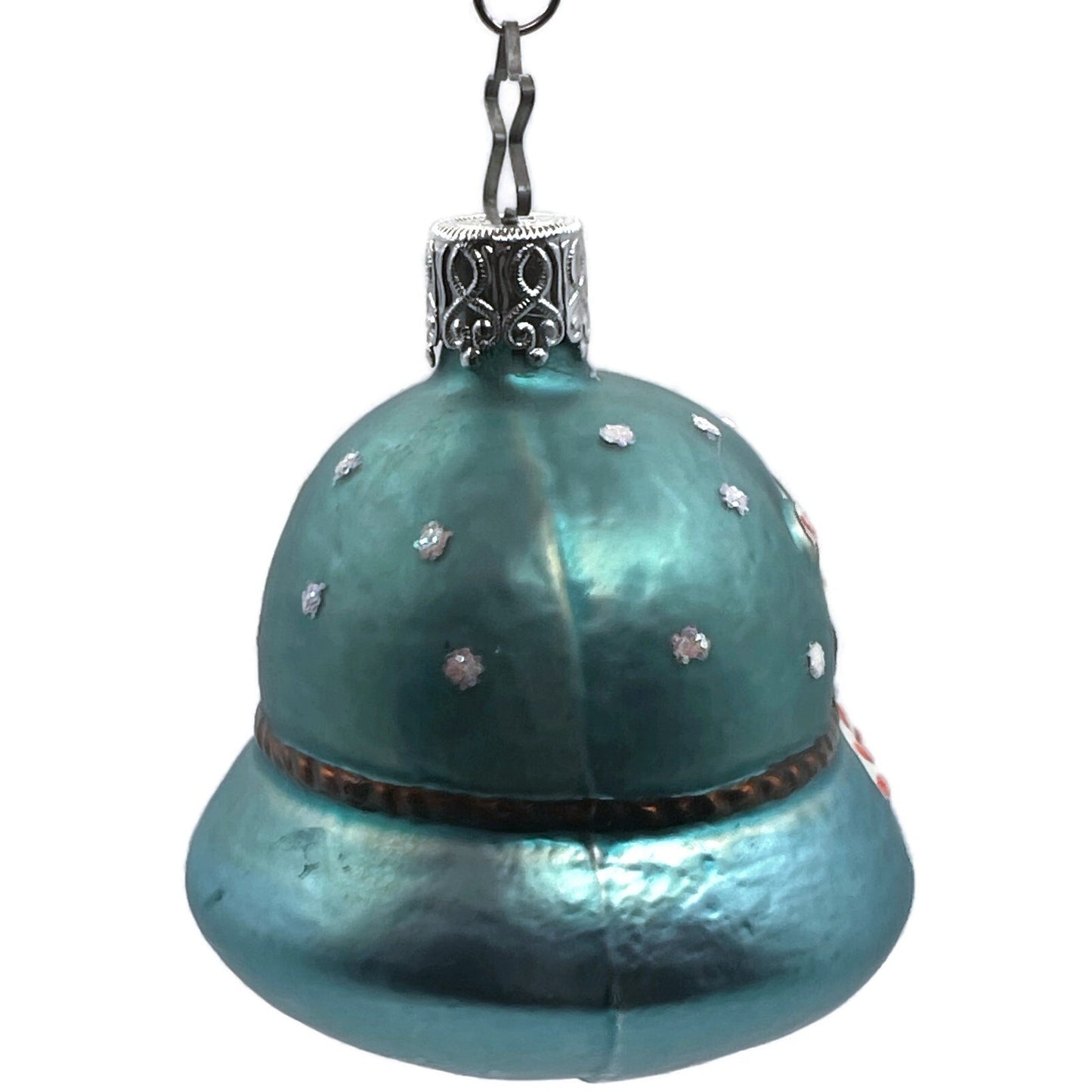 Inge Glass Ornament Christmas Cap Candy Canes Old World Christmas Tree Decor