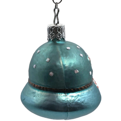 Inge Glass Ornament Christmas Cap Candy Canes Old World Christmas Tree Decor