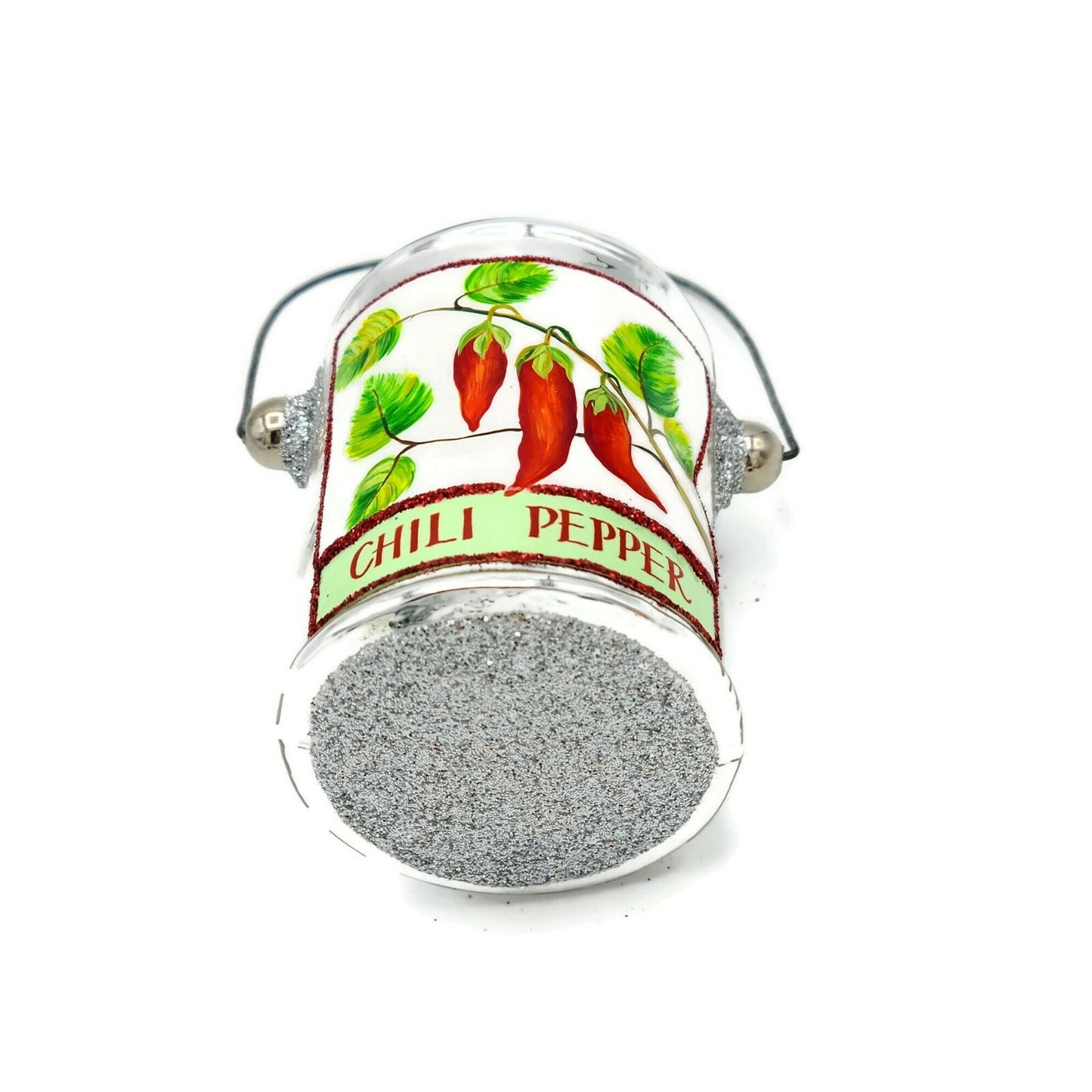 Patricia Breen Studio Colours Chili Peppers Paint Can Christmas Ornament NM