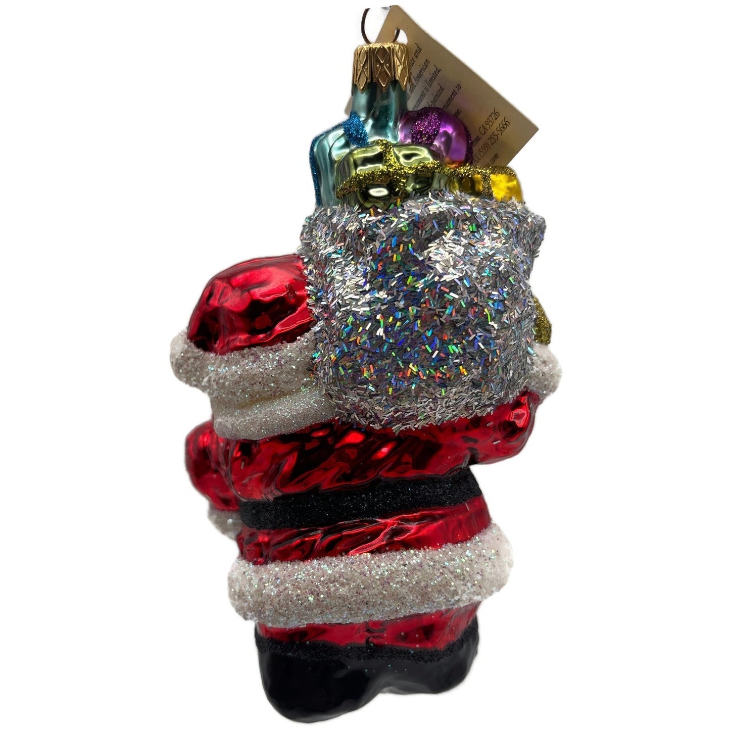 Larry Fraga A Sack Full Of Goodies Glitter Series Santa Claus Christmas Ornament
