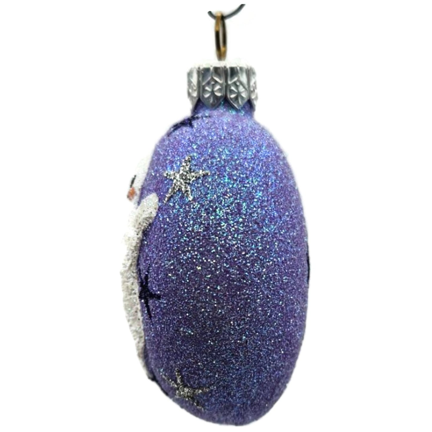 Patricia Breen Ghostly Medallion Violet Pumpkin Stars Halloween Ornament 2226