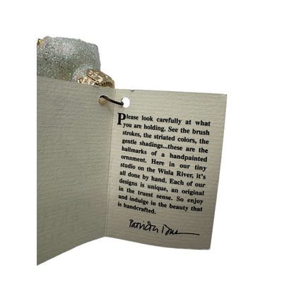 Patricia Breen Joan of Arc Pearl Halo Matte Egg Christmas Holiday Tree Ornament