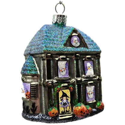 Patricia Breen Halloween Boo Manor Pumpkins Silver Ghosts Christmas Ornament