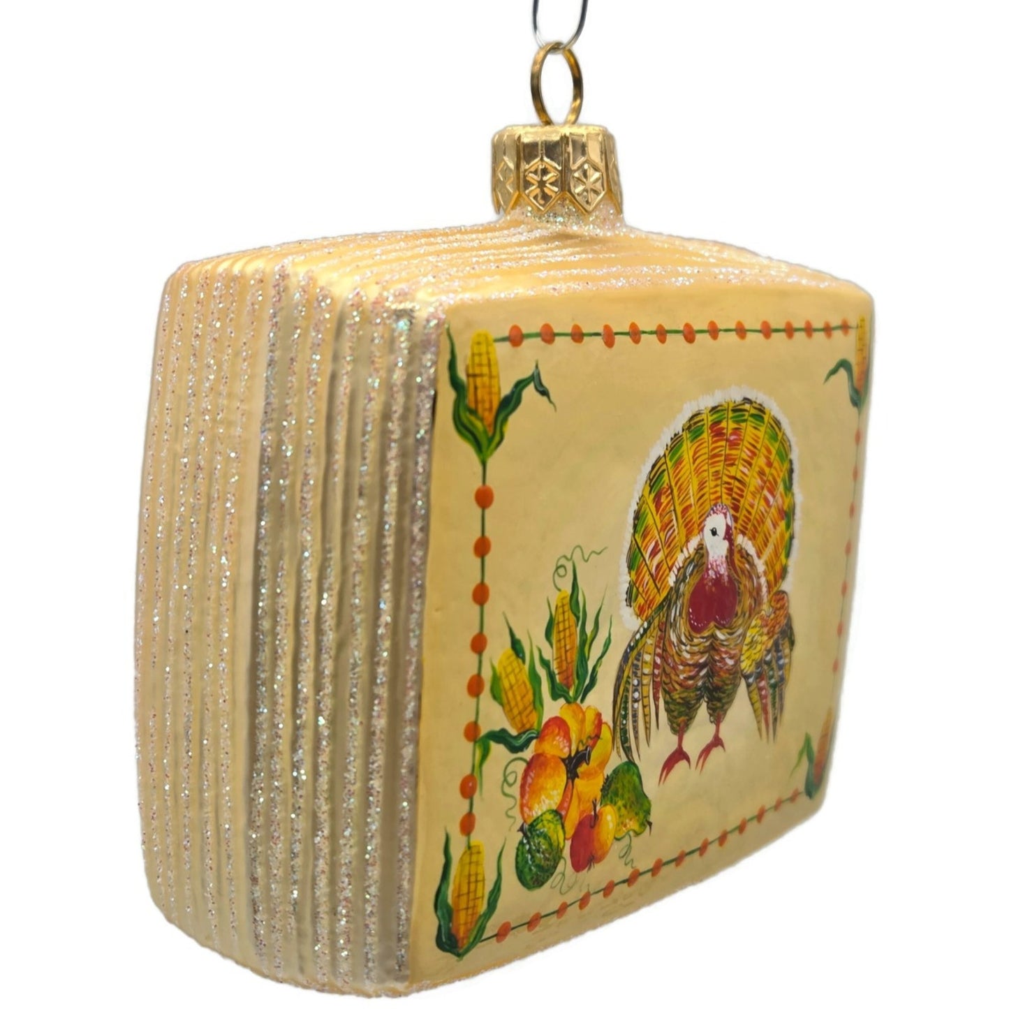 Patricia Breen Greetings Give Thanks Turkey Vegetables Fall Christmas Ornament