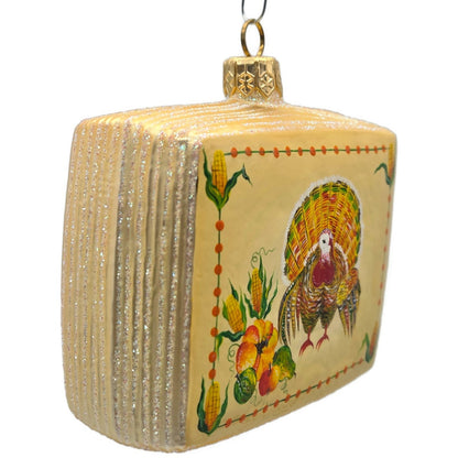 Patricia Breen Greetings Give Thanks Turkey Vegetables Fall Christmas Ornament