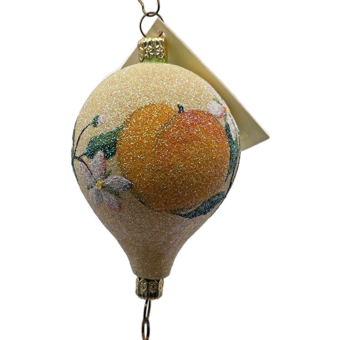 Patricia Breen Into the Blue Santa Claus Peach Balloon Spring Christmas Ornament