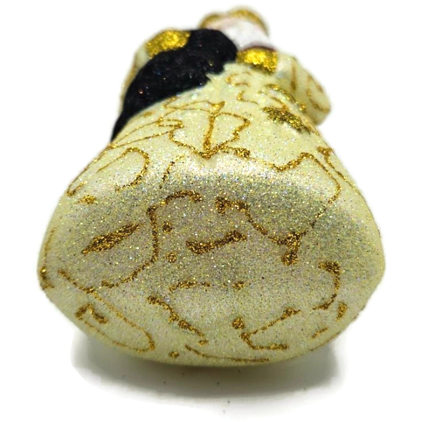 Larry Fraga Mr. Fabulous Santa Tree Gold Stars Glitter Series Christmas Ornament