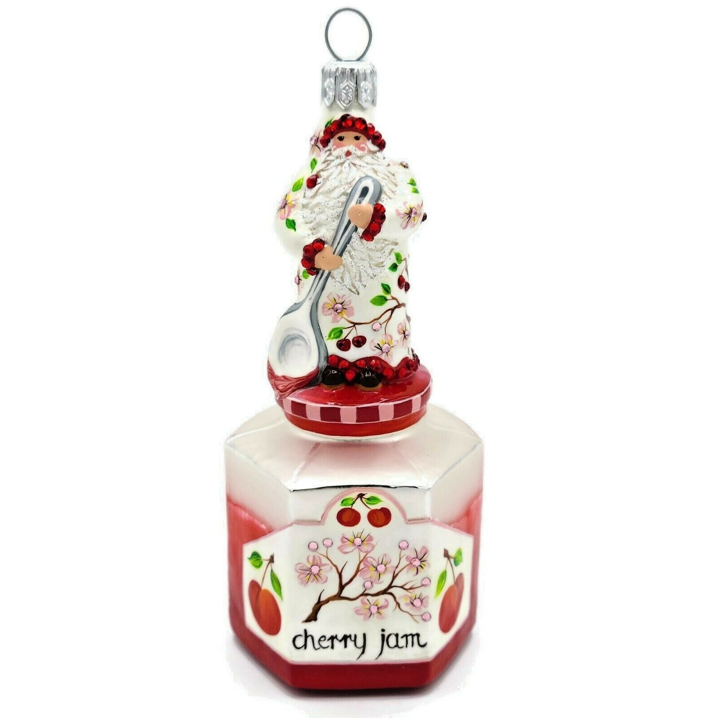 Patricia Breen Loving Spoonful Cherry Jam Santa Spring Free Standing Ornament