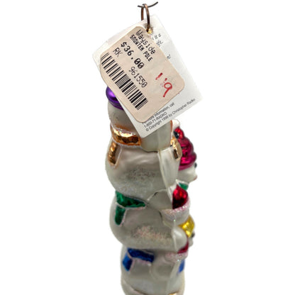 Christopher Radko Snowtem Pole Snowman Christmas Tree Ornament 96-155-0