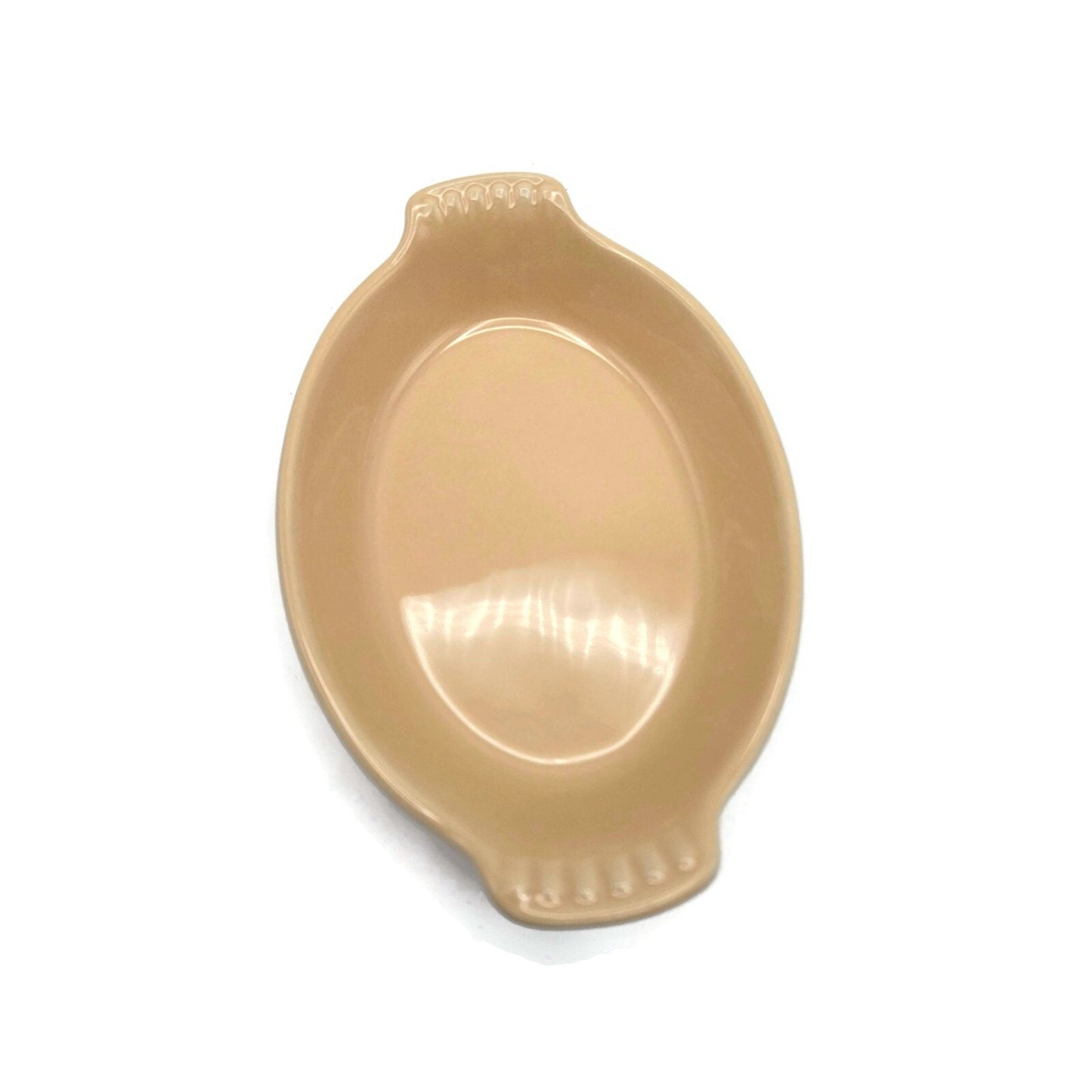 Le Creuset Stoneware Yellow Tan Oval Heritage Petite Au Gratin Baking Dish 6 oz