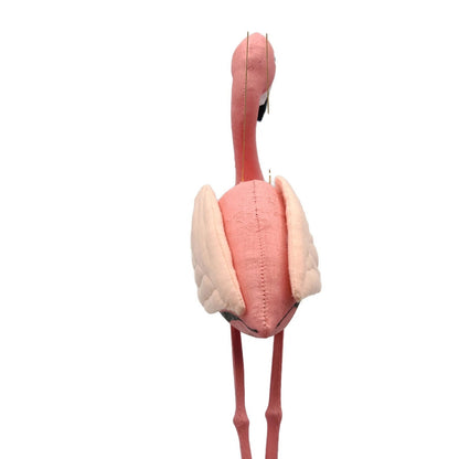 Gladys Boalt Pink Flamingo Handmade Bird Fabric Signed Christmas Tree Ornament