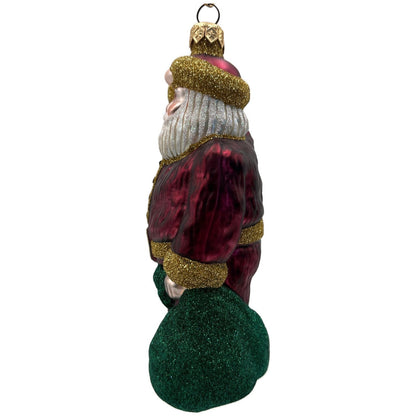 Patricia Breen A Santa For Thomas Bordeaux Green Sack Christmas Tree Ornament