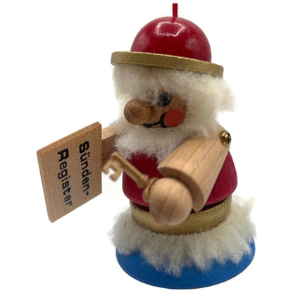 Steinbach St Peter German Wooden Christmas Ornament Red Gold Vintage