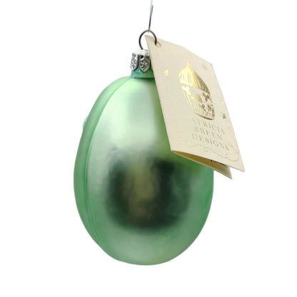 Patricia Breen Jelly Bean Santa Claus Head Mint Green Matte Christmas Ornament