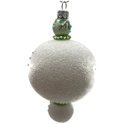 Patricia Breen Du Barry Reflector Mistletoe Reindeer Orb Christmas Tree Ornament
