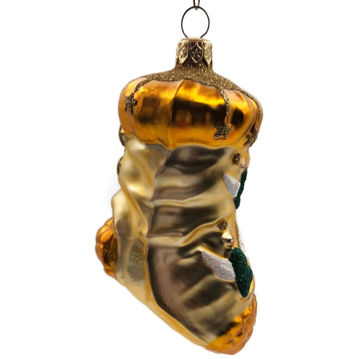 Patricia Breen Angel Stocking Gold Glitter Stars Christmas Tree Ornament