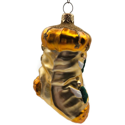 Patricia Breen Angel Stocking Gold Glitter Stars Christmas Tree Ornament