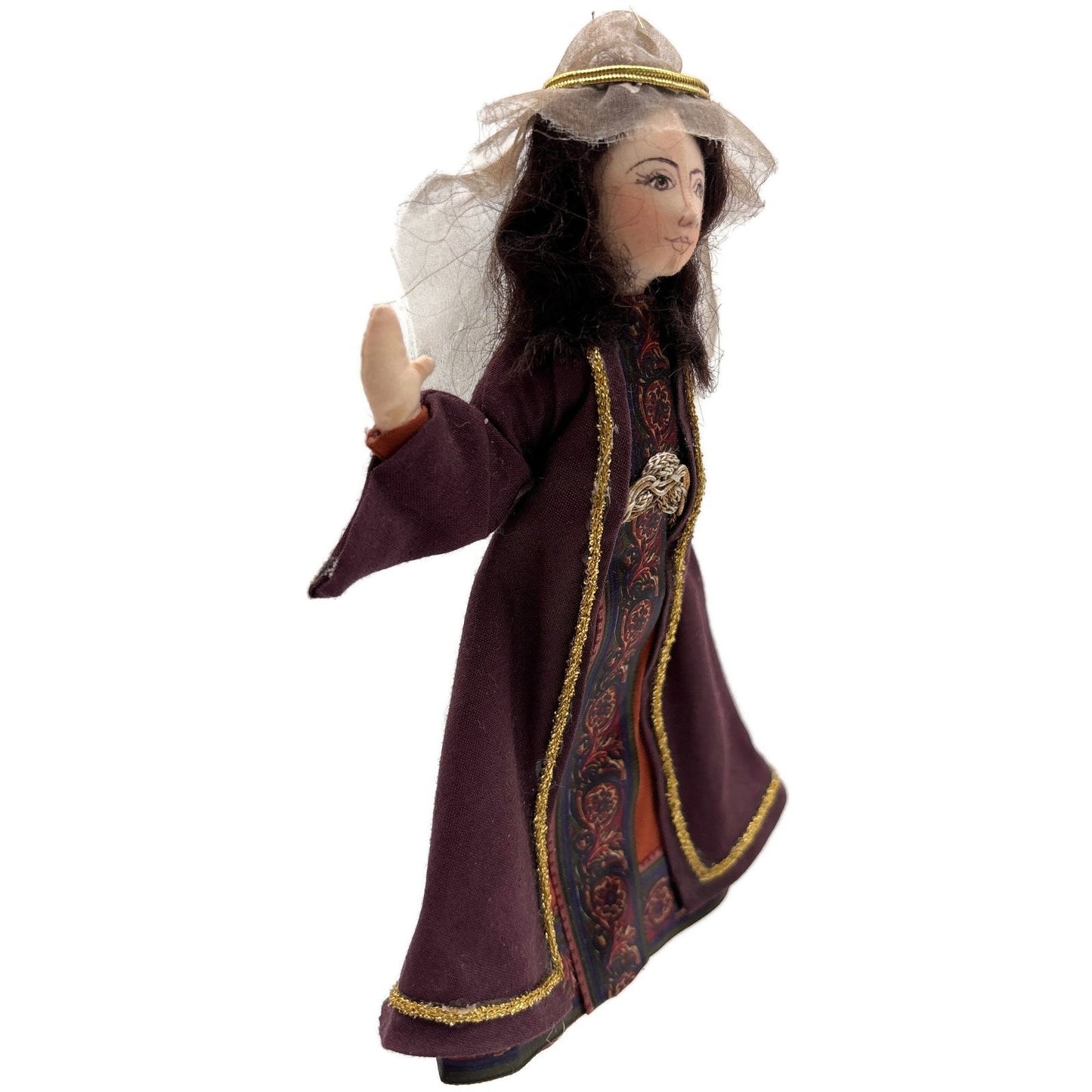 Gladys Boalt Maid Marion Robin Hood Handmade Fabric Christmas Ornament Signed