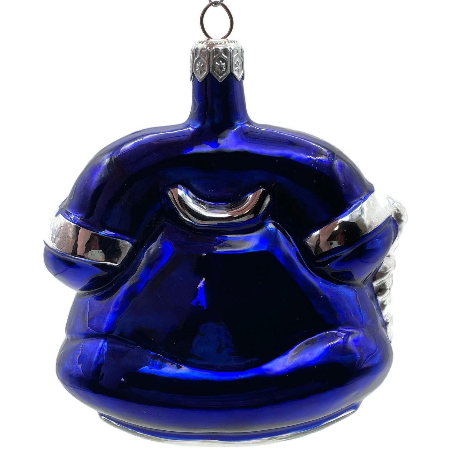 Patricia Breen Fine Phone Cobalt Blue Silver Shiny Christmas Ornament TCS 9439