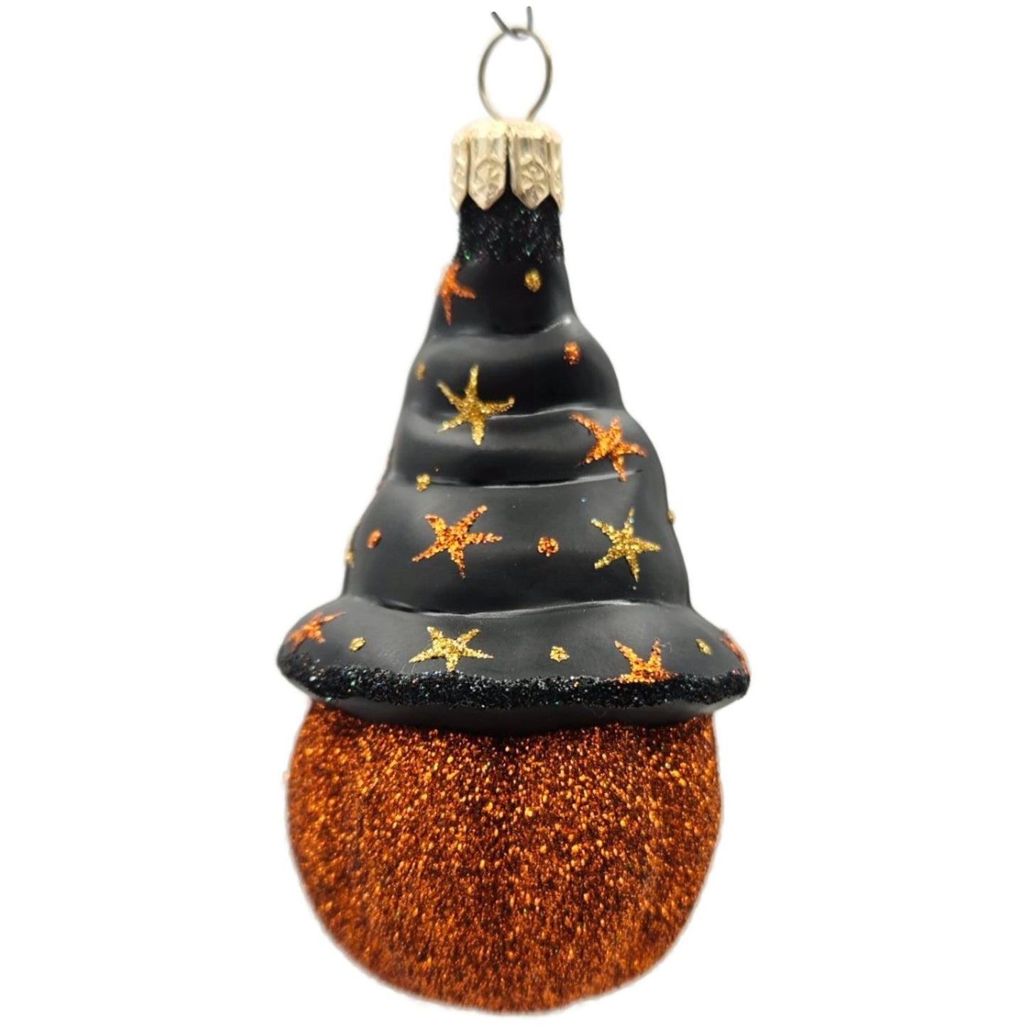 Patricia Breen Halloween Bewitched Pumpkin Orange Black Stars Christmas Ornament