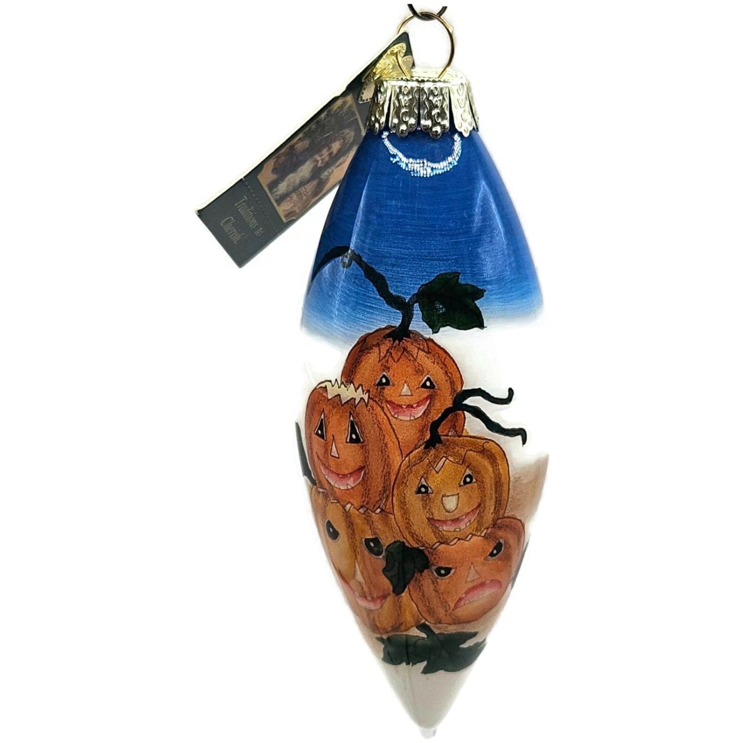Inside Art Hand Painted Pumpkins Halloween Ornament Old World Christmas OWC
