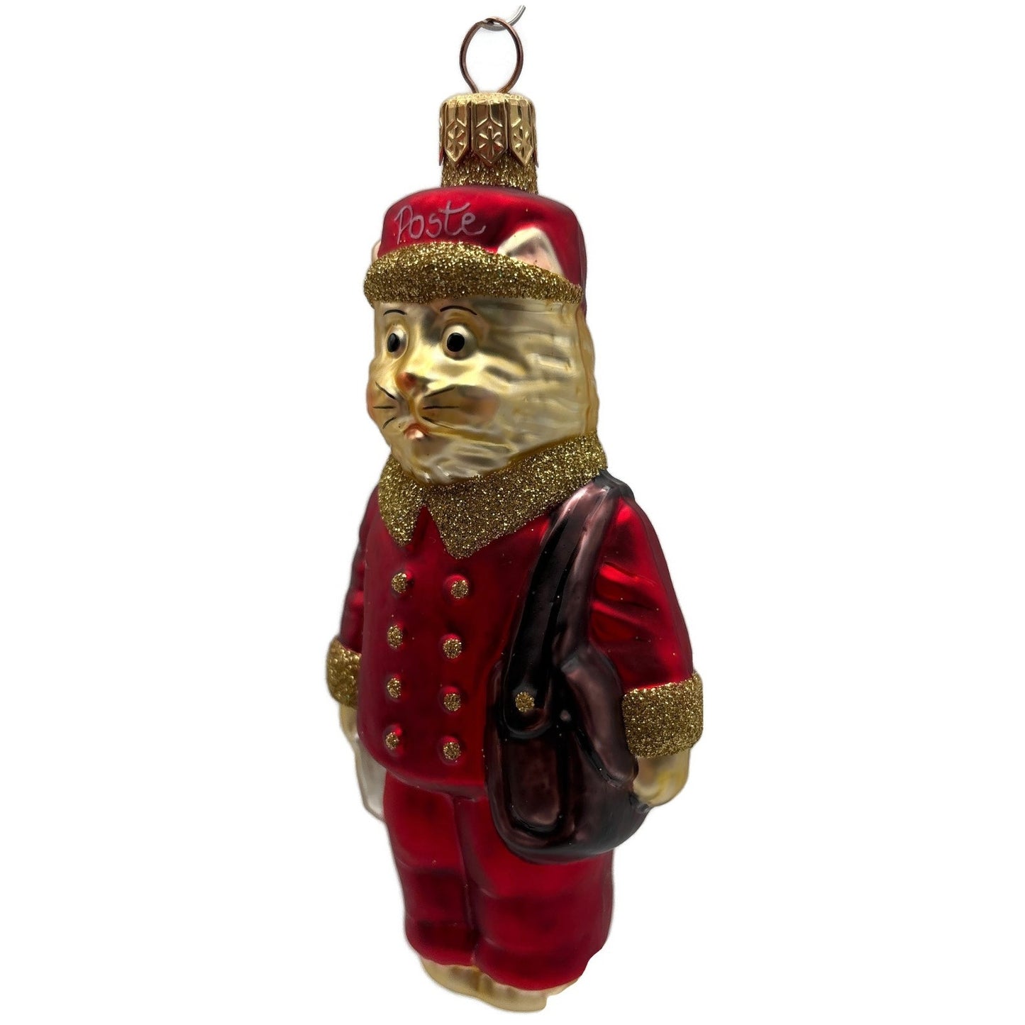 Patricia Breen Le Postal Cat Red Hearts Valentines Christmas Tree Ornament