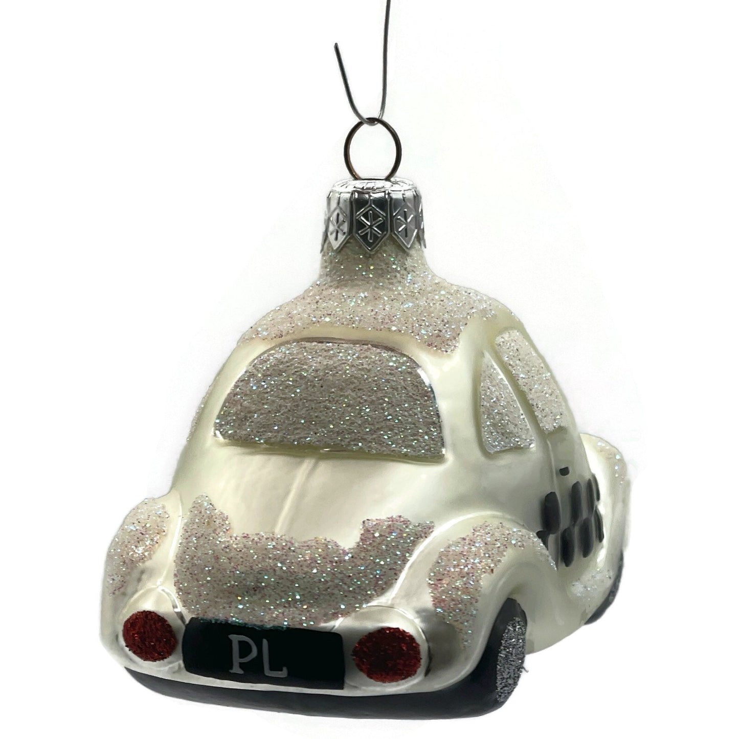 Patricia Breen Little Yellow Taxi Pearl Car Extra Glitter Christmas Ornament