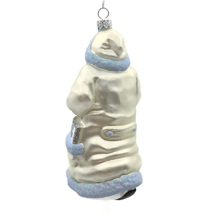 Patricia Breen Santa for Kevin Spring Pearl Blue Christmas Holiday Tree Ornament