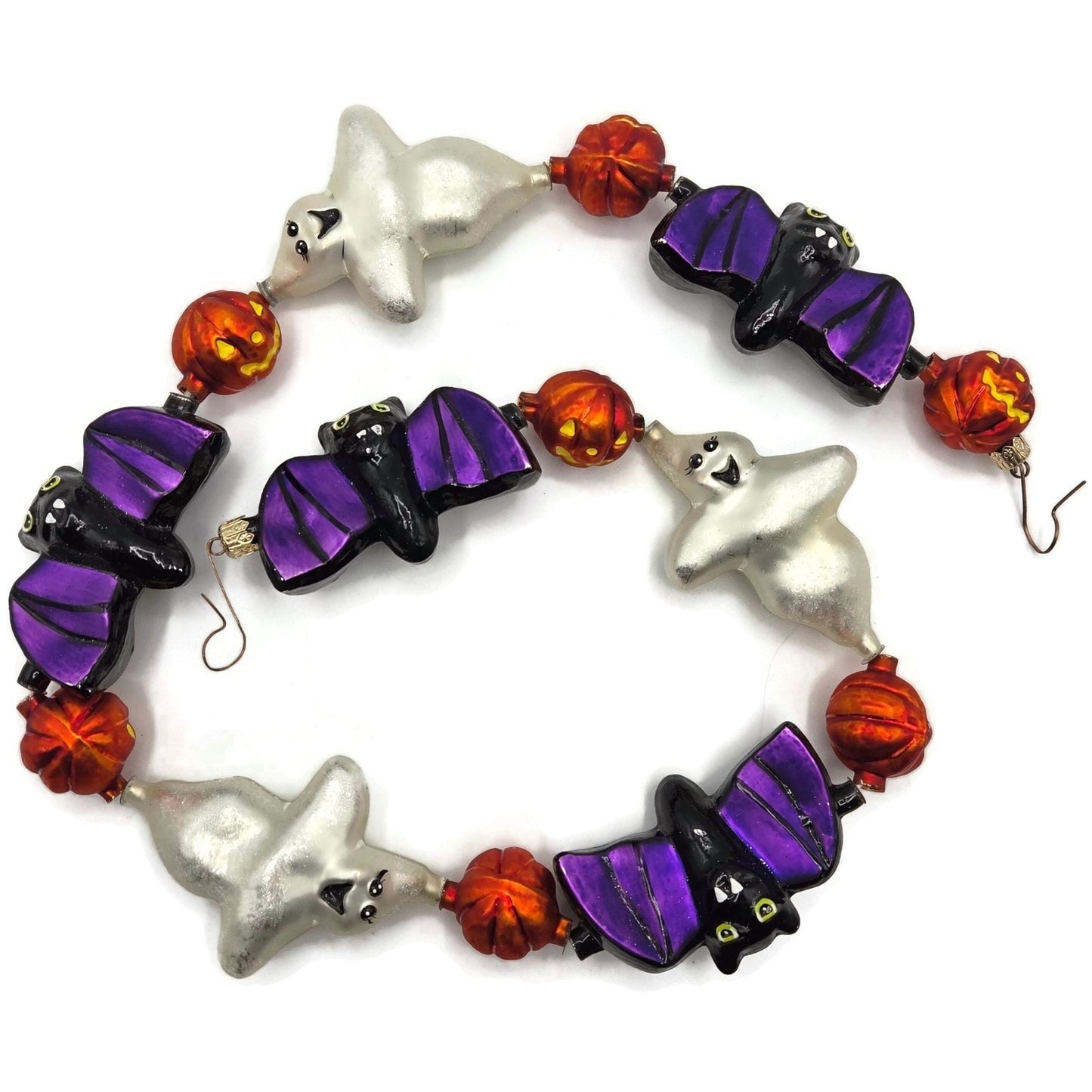 Christopher Radko Ghost Go Round Bat Pumpkin Purple Halloween Garland 98-450-0