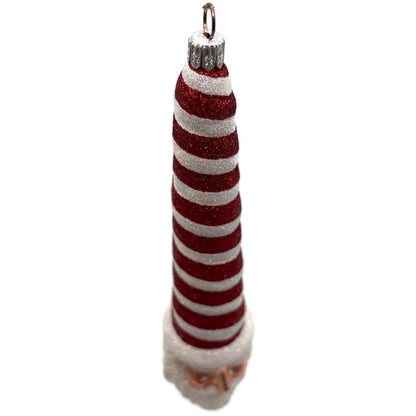 Patricia Breen Sucre Santa Claus Red White Peppermint Striped Christmas Ornament