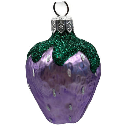 Patricia Breen Frosted Strawberry Lavender Spring Fruit Christmas Ornament CATZ