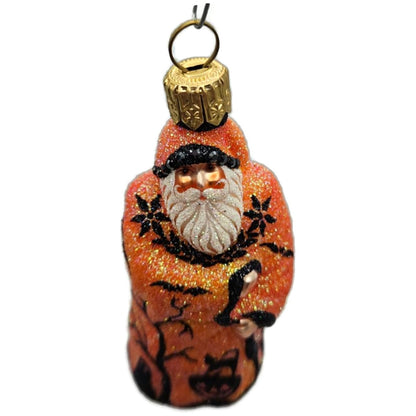 Patricia Breen Halloween Mini Redoute Santa Orange Glass Halloween Ornament 2426