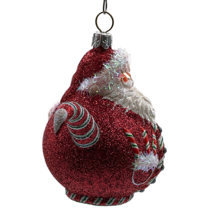 Patricia Breen And Cream Too Santa Claus Tea Pot Peppermint Christmas Ornament