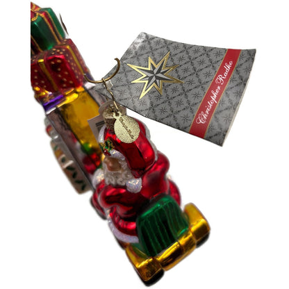 Christopher Radko Heavy Lifting Nick Santa Glass Christmas Ornament 1016139