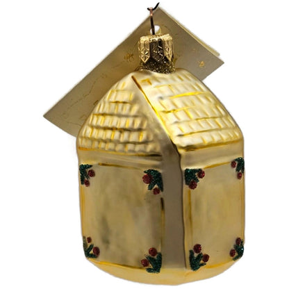 Patricia Breen Hickory Dickory Clock Gold Glittered Christmas Tree Ornament