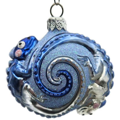 Patricia Breen Once Again for James Blue Silver Chameleon Christmas Ornament