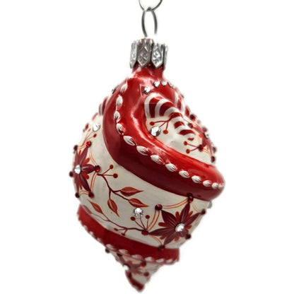 Patricia Breen Topping Chameleon Chinoiserie Red Spring Christmas Tree Ornament