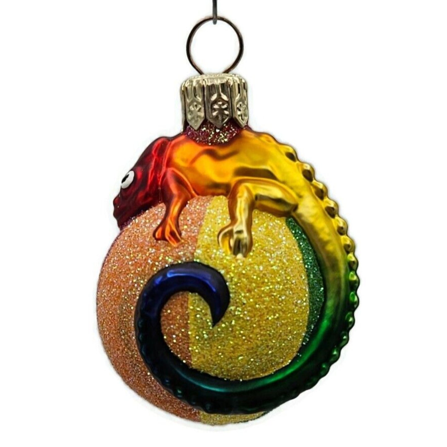 Patricia Breen Miniature Chameleon Rainbow Beach Ball Christmas Tree Ornament