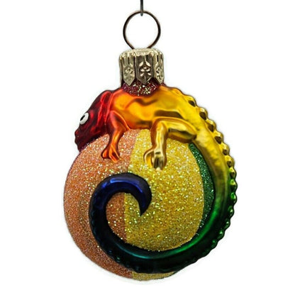 Patricia Breen Miniature Chameleon Rainbow Beach Ball Christmas Tree Ornament