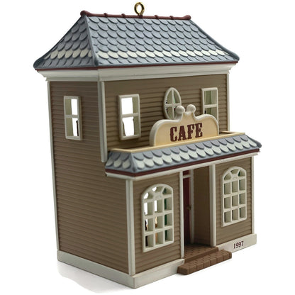 Hallmark Cafe 1997 Nostalgic Holiday Christmas Village Tree Keepsake Ornament